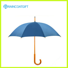 Wooden Curve Handle Straight Golf Umbrella